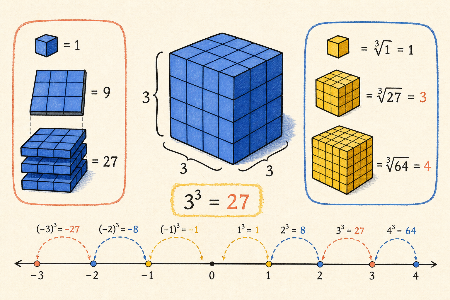 Editorial math illustration for Understanding Cube Roots