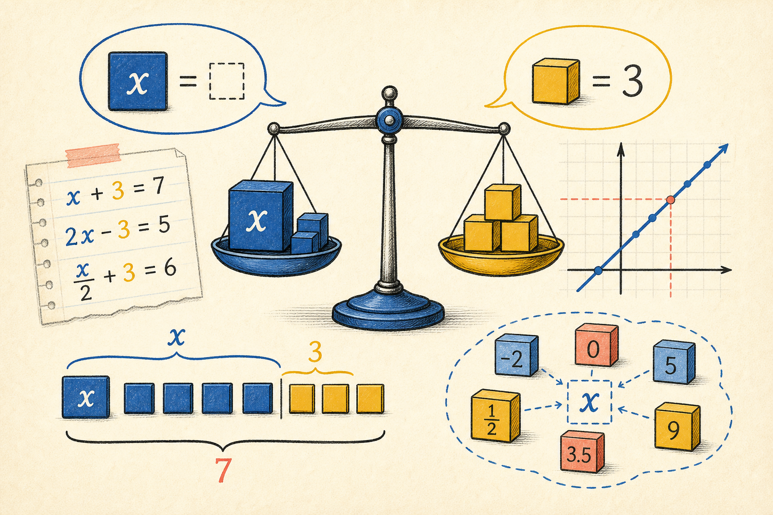 Editorial math illustration for Constants and Variables
