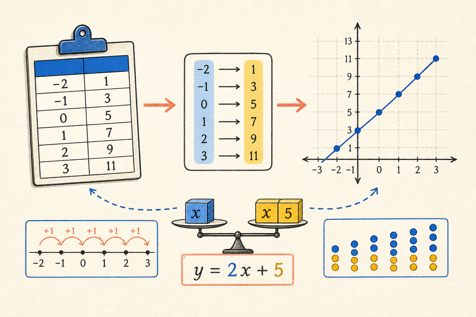 Editorial math illustration for Understanding Data Tables