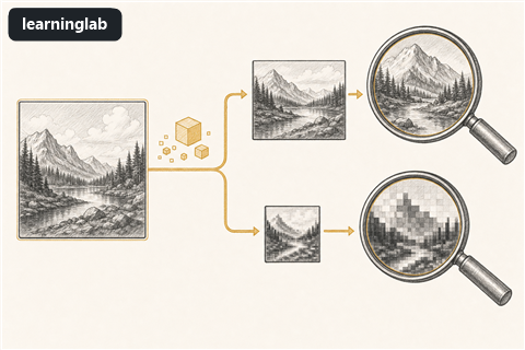 Line-art illustration for Lossy and Lossless Compression