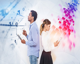 Picture of two computer science students