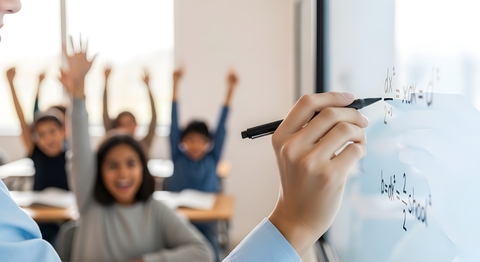 Picture of numbers on an blue background